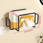 Wall-Mounted Tissue Holder for Holding Tissue Rolls and Sheets, Non-Drilling Adhesive Mount – gallery image 6