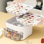 Double-Layer Ice Cube Mold for Making Ice Cubes with Push-Button Release Design – gallery image 2