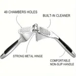 Stainless Steel Garlic Press for Crushing Garlic with Ergonomic Easy-Grip Handle – gallery image 5