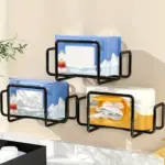 Wall-Mounted Tissue Holder for Holding Tissue Rolls and Sheets, Non-Drilling Adhesive Mount – gallery image 9