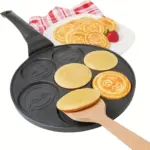 Non-Stick 7-Hole Pancake and Crepe Pan for Stovetop Cooking with Detachable Handle – main image