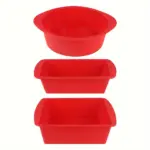 3-Piece Silicone Baking Pan Set for Baking & Molding with Non-Stick Surface Design – gallery image 6