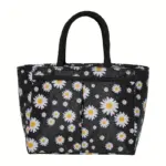 Insulated Tote Bag for Carrying Non-Food Items, Daisy Print, Handheld Design – gallery image 6