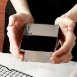 Adjustable Stainless Steel Square Cake Mold Ring for Shaping & Baking with Baking Knife – gallery image 7