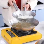 Stainless Steel Skimmer Scoop for Deep Frying & Oil Skimming with Long Handle – main image