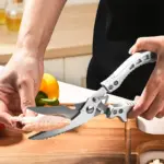 Carbon Steel Kitchen Scissors for Cutting & Trimming Food Ingredients, Ergonomic Ambidextrous Grip – gallery image 8