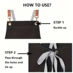 Multi-Pocket Apron for Workwear & Task Carrying, Adjustable Strap, Polyester Blend – gallery image 6