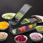 Multifunctional Food Chopper for Chopping, Slicing & Dicing with 8-Blade Inserts and Container – gallery image 3