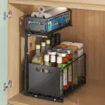 Under-Sink Sliding Organizer for Cabinet Storage & Access, Two-Tier Design – main image