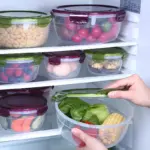 4pcs Round Food Storage Containers for Organizing & Storing Food, Stackable – main image