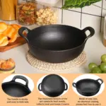 Pre-Seasoned Cast Iron Skillet for Cooking & Searing with Dual Handle Design – gallery image 6