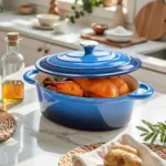 Enameled Cast Iron Dutch Oven Pot with Lid for Bread Baking & Cooking, Dual Handles – gallery image 14