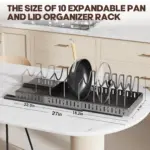 Pull-Out Pot and Pan Storage Organizer for Cabinet Storage and Organization, Adjustable Divider Design – gallery image 4