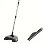 3-in-1 Rotating Hand Push Sweeper for Hard Floor Cleaning & Debris Pickup, Adjustable Handle – gallery image 3