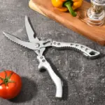 Carbon Steel Kitchen Scissors for Cutting & Trimming Food Ingredients, Ergonomic Ambidextrous Grip – gallery image 9