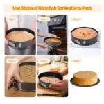 3pcs Detachable Bottom Cake Molds for Baking with Carbon Steel Construction – gallery image 5