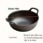 Pre-Seasoned Cast Iron Skillet for Cooking & Searing with Dual Handle Design – gallery image 4