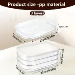 3-Layer Stackable Meat Storage Container for Refrigerated Food Organization, Easy-Access Design – gallery image 4