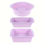 3-Piece Silicone Baking Pan Set for Baking & Molding with Non-Stick Surface Design – gallery image 5