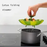 Collapsible Silicone Vegetable Steamer Basket for Steaming Food with Perforated Quick-Drain Design – gallery image 7