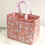 Insulated Tote Bag for Carrying Non-Food Items, Daisy Print, Handheld Design – gallery image 3