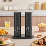 Electric Salt and Pepper Grinder for Seasoning with Dual-Compartment Design & Adjustable Coarseness – gallery image 3