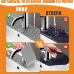 Kitchen Sink Splash Guard Mat for Catching Faucet Drips and Splashes, Flexible Drying Surface – gallery image 9