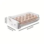 Drawer-Type Egg Storage Rack for Organizing Eggs, Transparent Stackable Rectangular Design – gallery image 4