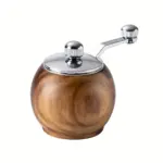 Wooden Manual Pepper Grinder for Grinding Salt & Pepper, Hand-Crank Design – main image