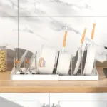 Adjustable Expandable Pots and Pans Organizer Rack for Organizing Cookware and Lids, White – gallery image 9