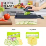 Multifunctional Food Chopper for Chopping, Slicing & Dicing with 8-Blade Inserts and Container – gallery image 9