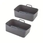 2pcs Silicone Air Fryer Liner Tray for Lining Baking Surfaces, Non-Stick Easy-Clean Design – gallery image 3