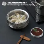 Stainless Steel Steamer Basket for Steaming & Straining with Handle – gallery image 7