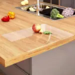Acrylic Cutting Board for Food Prep & Cutting with Transparent Surface and Counter-Edge Lip – gallery image 5