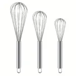 3pcs Stainless Steel Egg Beaters for Beating, Whipping and Mixing – gallery image 2