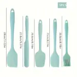 5-Piece Silicone Kitchen Tool Set for Spreading & Scraping, Mixed Spatula and Brush Pieces – gallery image 9