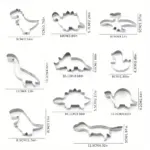 10pcs Stainless Steel Dinosaur Cookie Cutters for Cutting Dough, Fondant and Soft Foods – gallery image 4