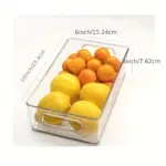 6pcs Refrigerator Organizer Bins for Food Storage & Organization, Transparent – gallery image 4