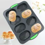 Silicone Baguette and Bun Baking Pan for Baking Bread Rolls, Non-Stick Surface Design – gallery image 2