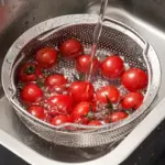 Stainless Steel Steamer Basket for Steaming & Straining with Handle – gallery image 3