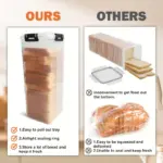 Retractable Bread Storage Box for Storing Bread & Baked Goods, Rectangular Design – gallery image 5
