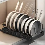 Pull-Out Pot and Pan Storage Organizer for Cabinet Storage and Organization, Adjustable Divider Design – gallery image 2