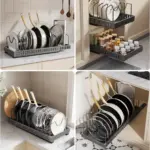 Pull-Out Pot and Pan Storage Organizer for Cabinet Storage and Organization, Adjustable Divider Design – gallery image 7