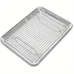 Stainless Steel Baking Pan with Cooling Rack for Baking & Roasting, Extra Thick Edge – gallery image 3