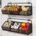 Wall-Mounted Storage Rack for Organizing Snacks & Condiments with Hanging Basket Design – gallery image 2