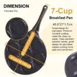 Non-Stick 7-Hole Pancake and Crepe Pan for Stovetop Cooking with Detachable Handle – gallery image 5