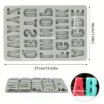 Large Alphabet Silicone Mold for Baking & Shaping with Flexible Form – gallery image 4
