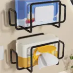 Wall-Mounted Tissue Holder for Holding Tissue Rolls and Sheets, Non-Drilling Adhesive Mount – gallery image 10