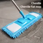 Rotatable Flat Mop for Wet and Dry Cleaning with Chenille Mop Head – gallery image 7