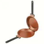 Double-Sided Folding Frying Pan for Flipping Pancakes and Eggs, Non-Stick Surface – main image